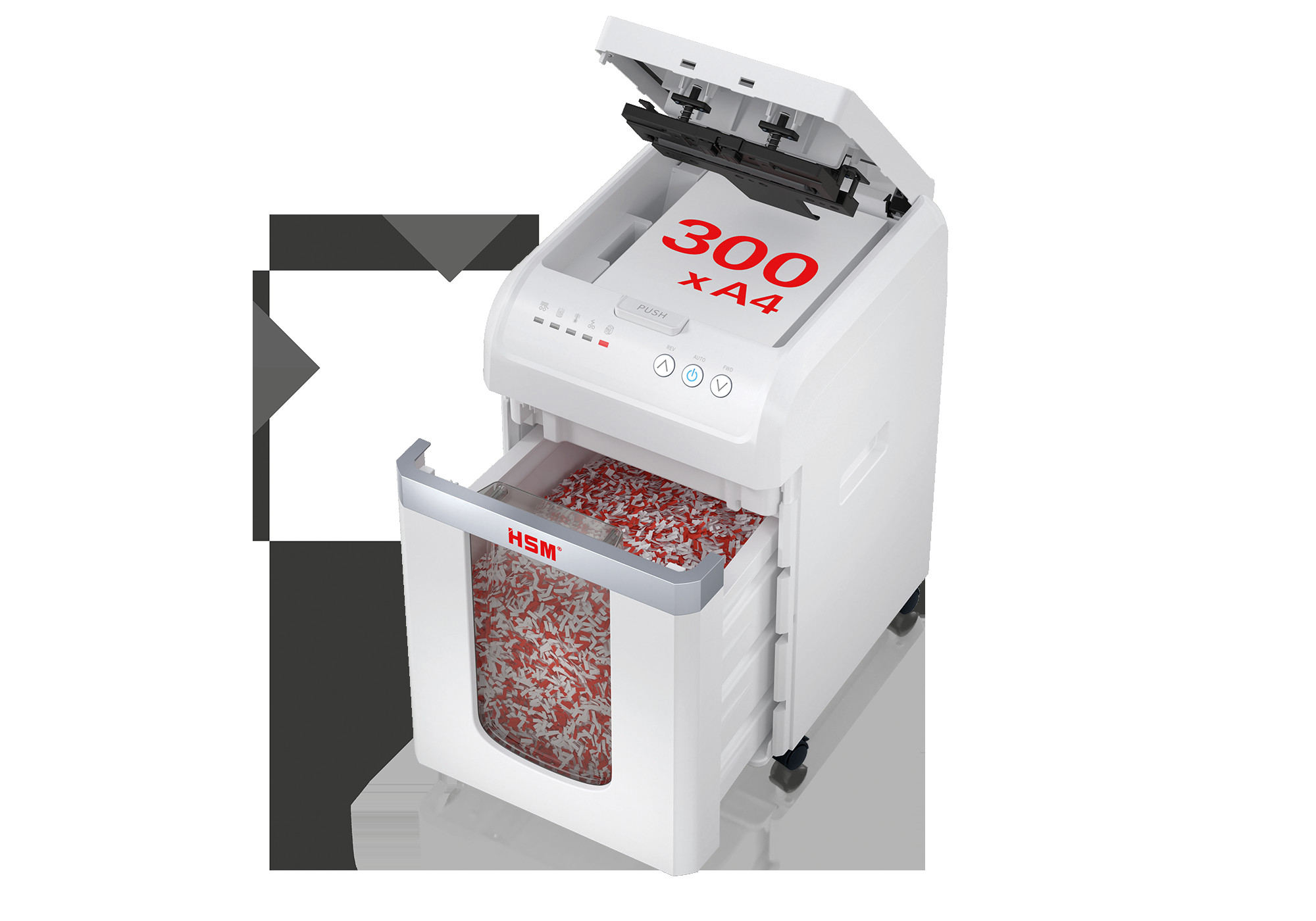 HSM Shredstar Makulator Autofeed X300 P4 4x12 partikkelkut