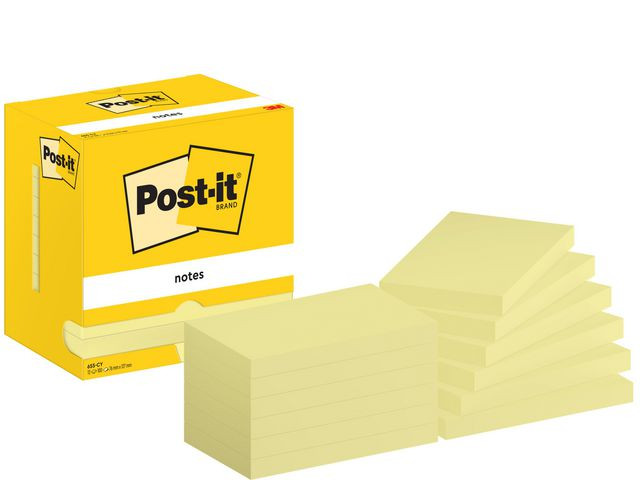 Post-it Klistrelapper 76x127 gul (12)