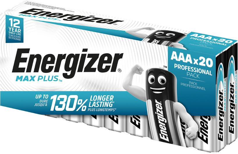 Batteri Energizer Max Plus Aaa (20 stk)