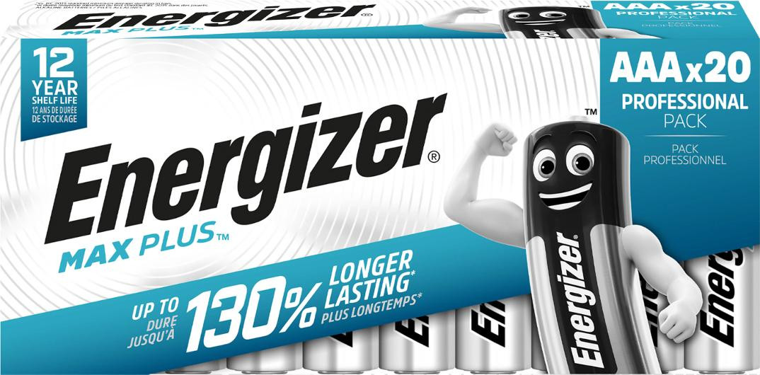 Batteri Energizer Max Plus Aaa (20 stk)