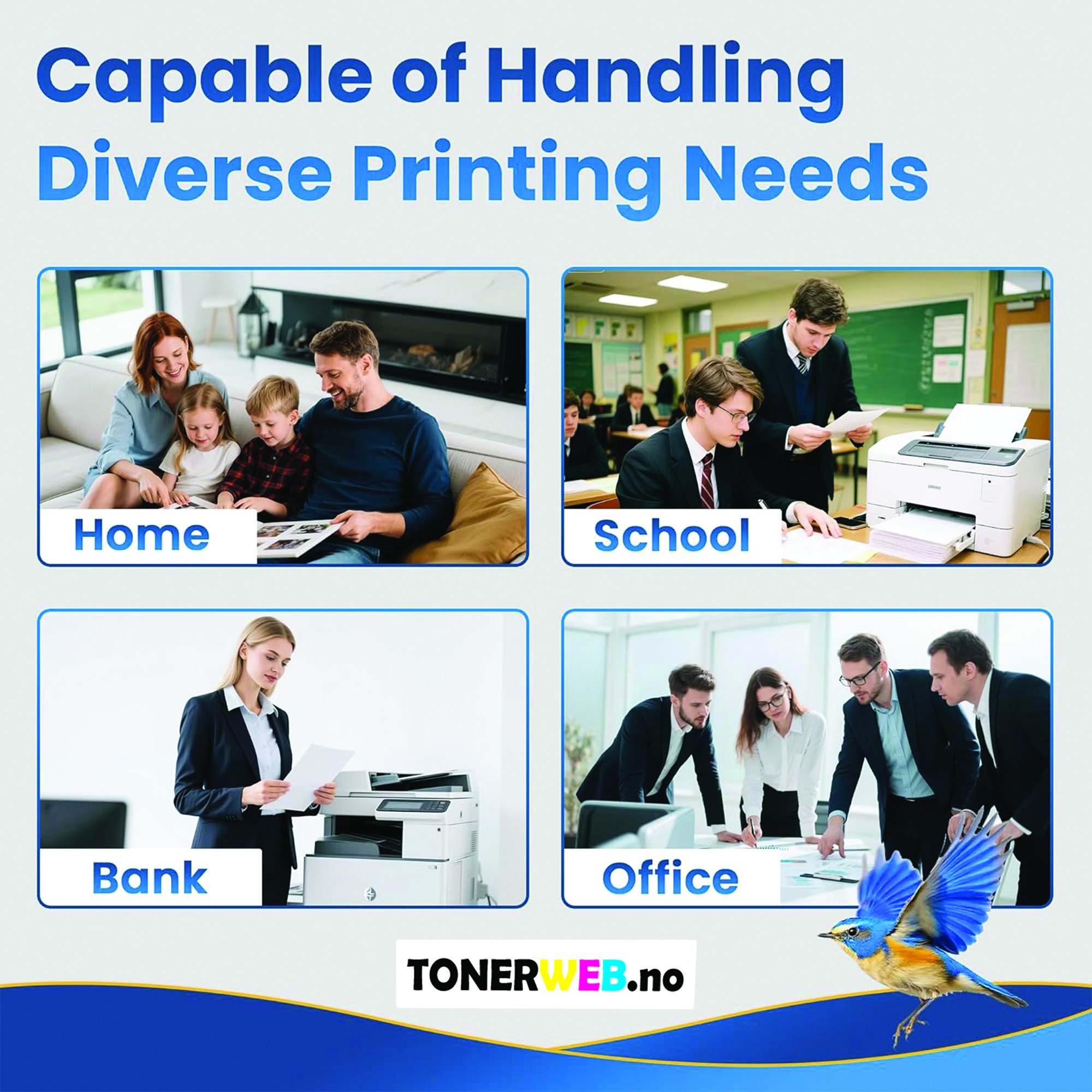 Tonerkassett, erstatter Brother Tn2510Xl Sort