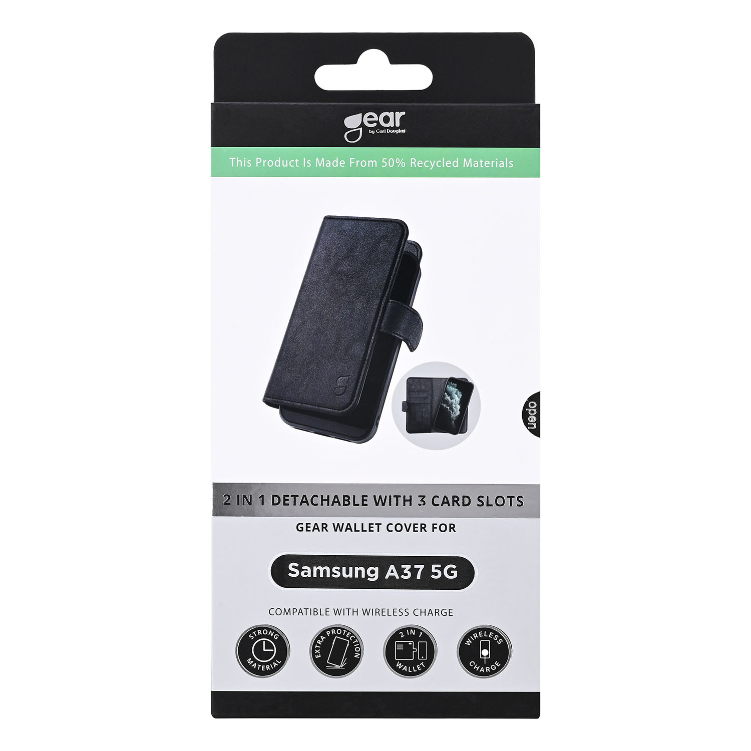 GEAR 2in1 3 card Recycled Samsung Galaxy A37 5G Black