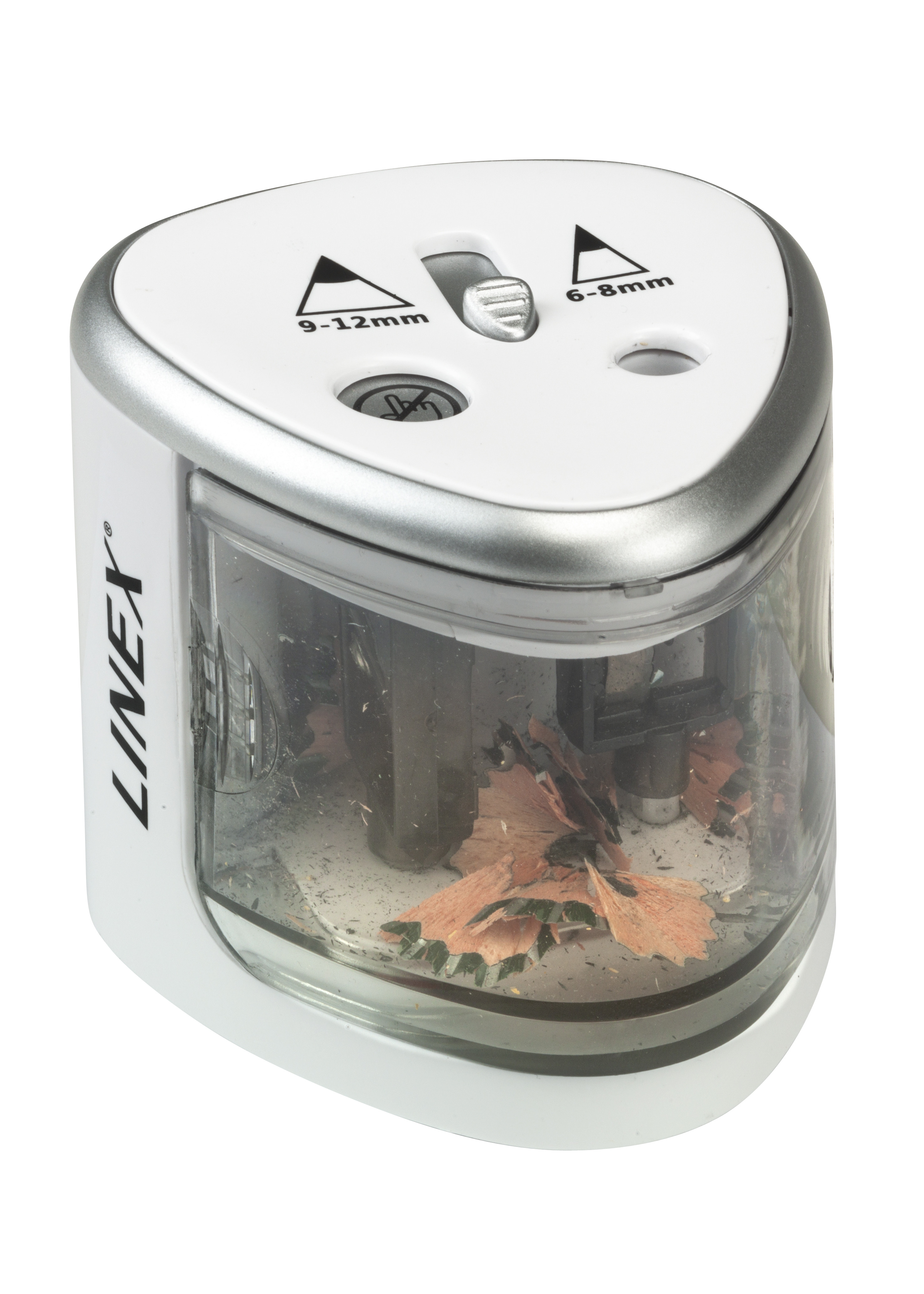 Linex Blyantspisser dobbel Batteri Hvit