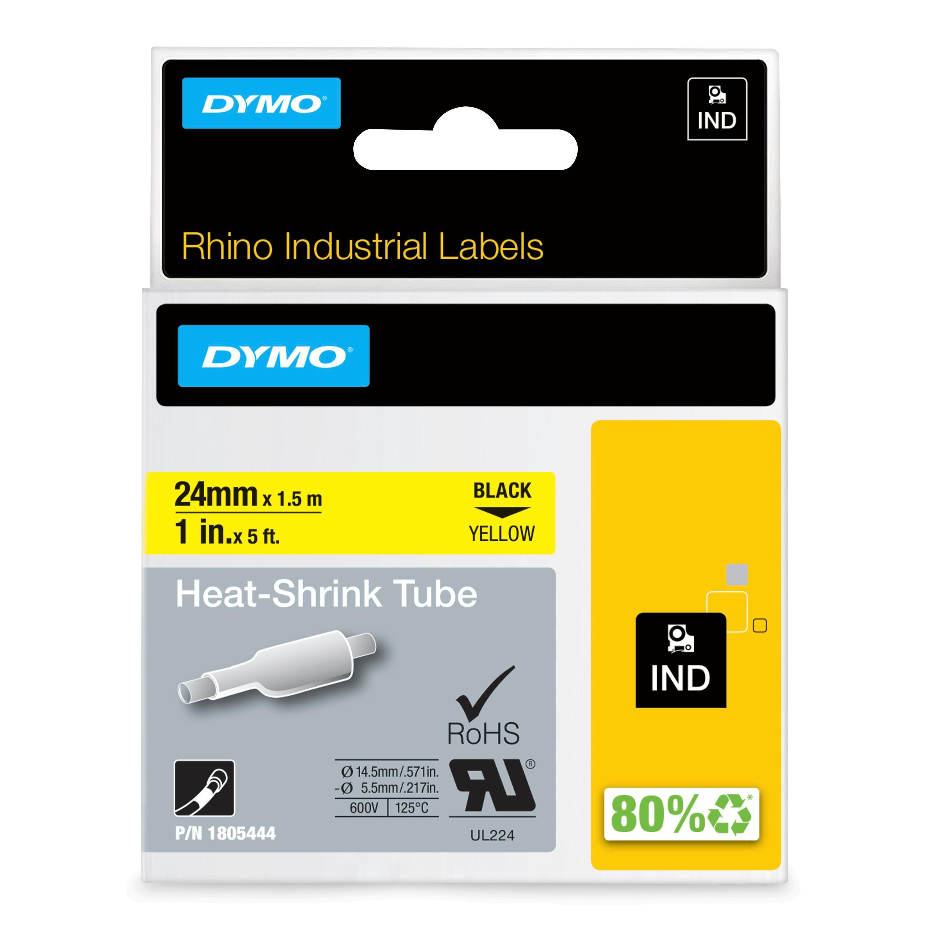 Dymo Tape Rhino 24 mm x 1.5m shrink tube bl/gul