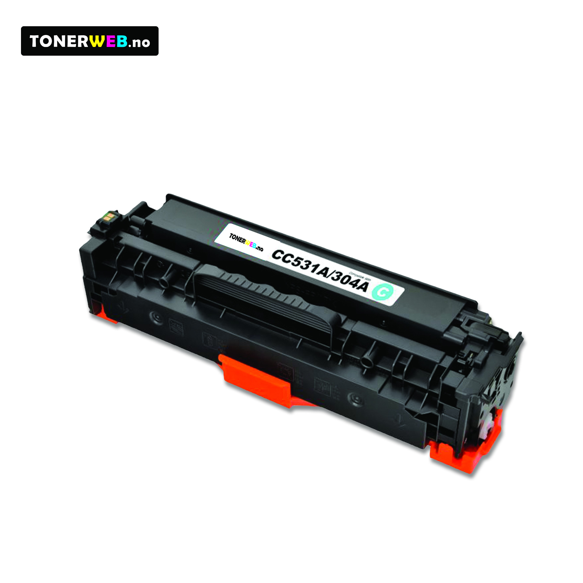 Tonerkassett, erstatter HP CC531A Cyan (2.800 sider)