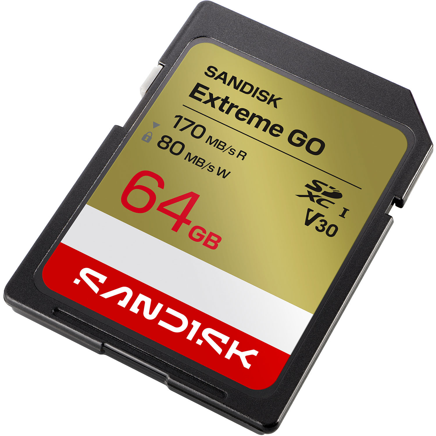 BildeSANDISK SD Extreme GO 64GB 170/80MB/s C10 UHS-I U3 V30