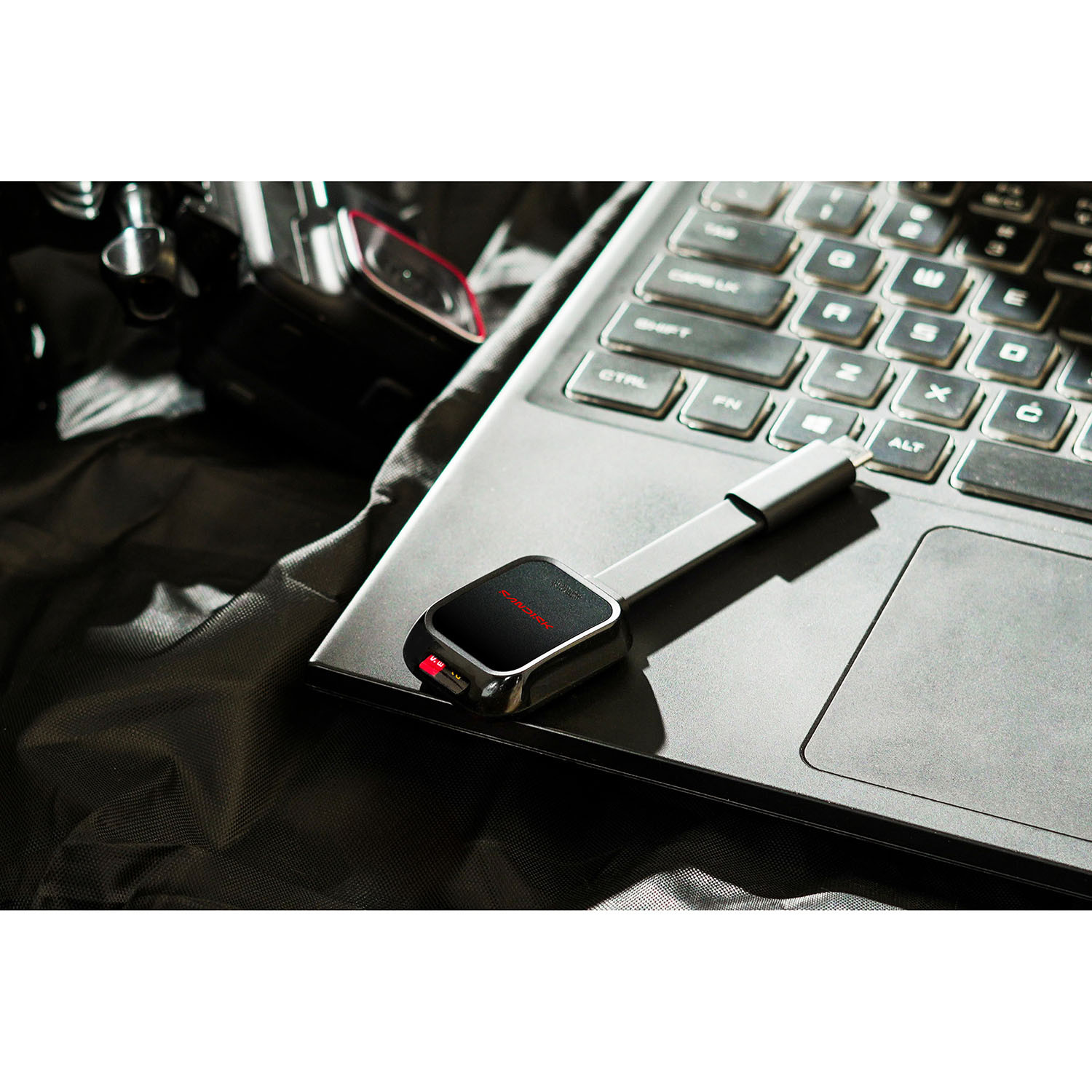 SANDISK MinneskortslÃ¤sare QuickFlow MicroSD med USB-C