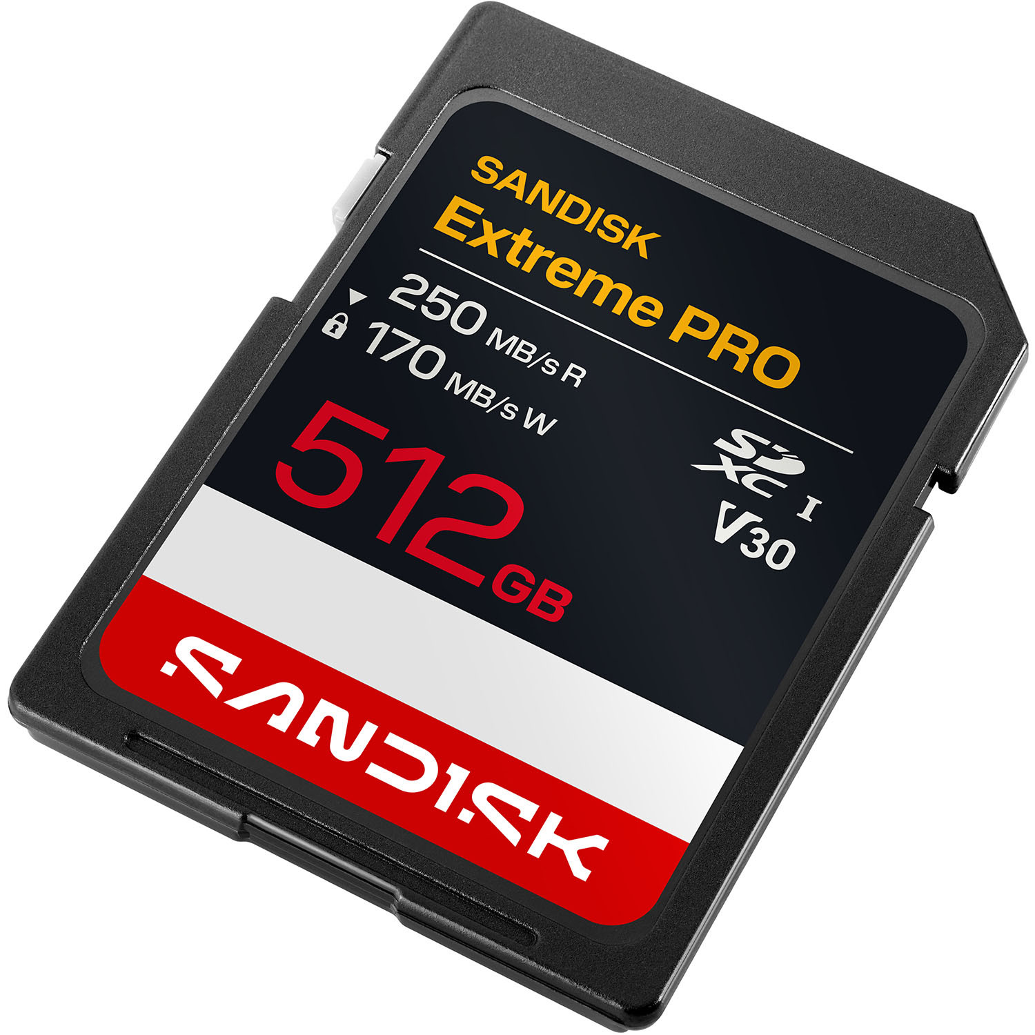 BildeSANDISK SD Extreme Pro 512GB 250/170MB/s C10 UHS U3 V30 RPD2