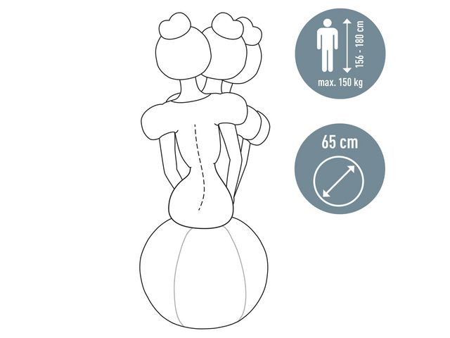 Balanseball Ergo 65cm Anti-Roll L. Gr