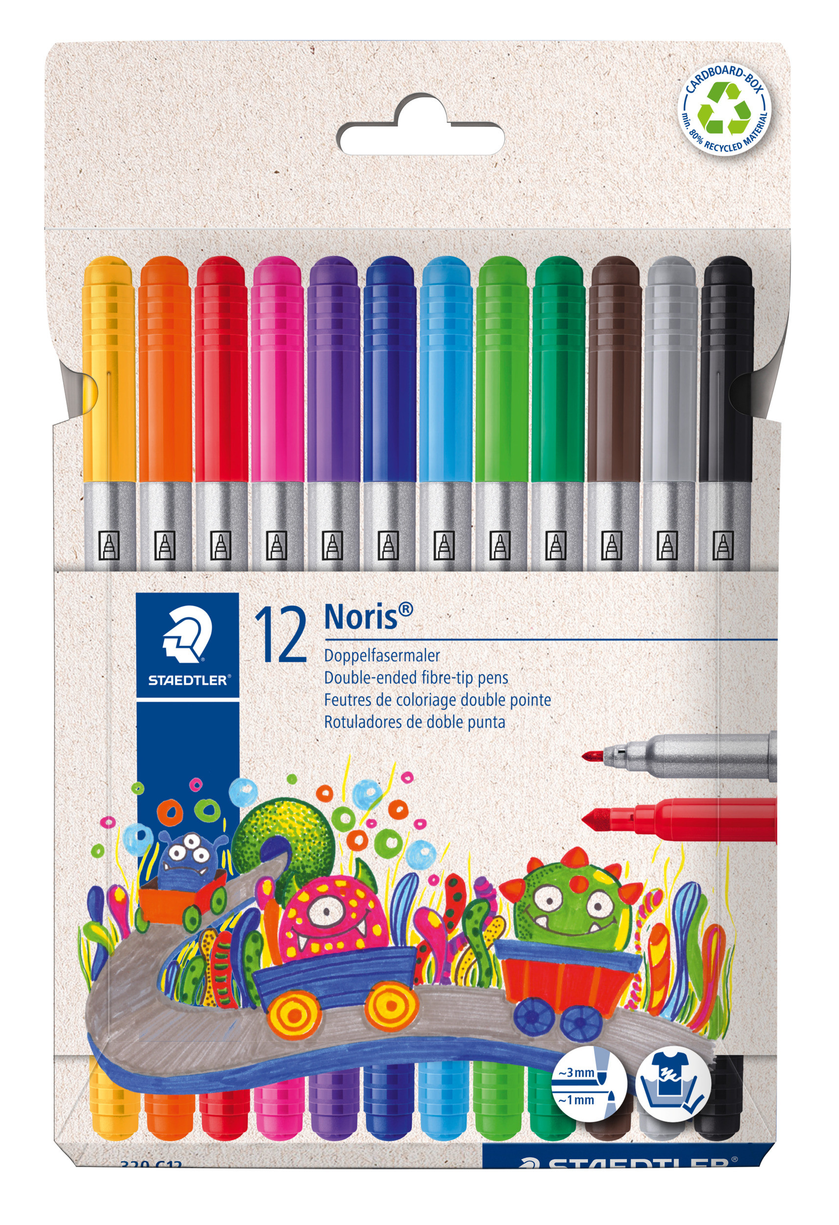 STAEDTLER Filtpenn Noris Club Duo assortert (12)