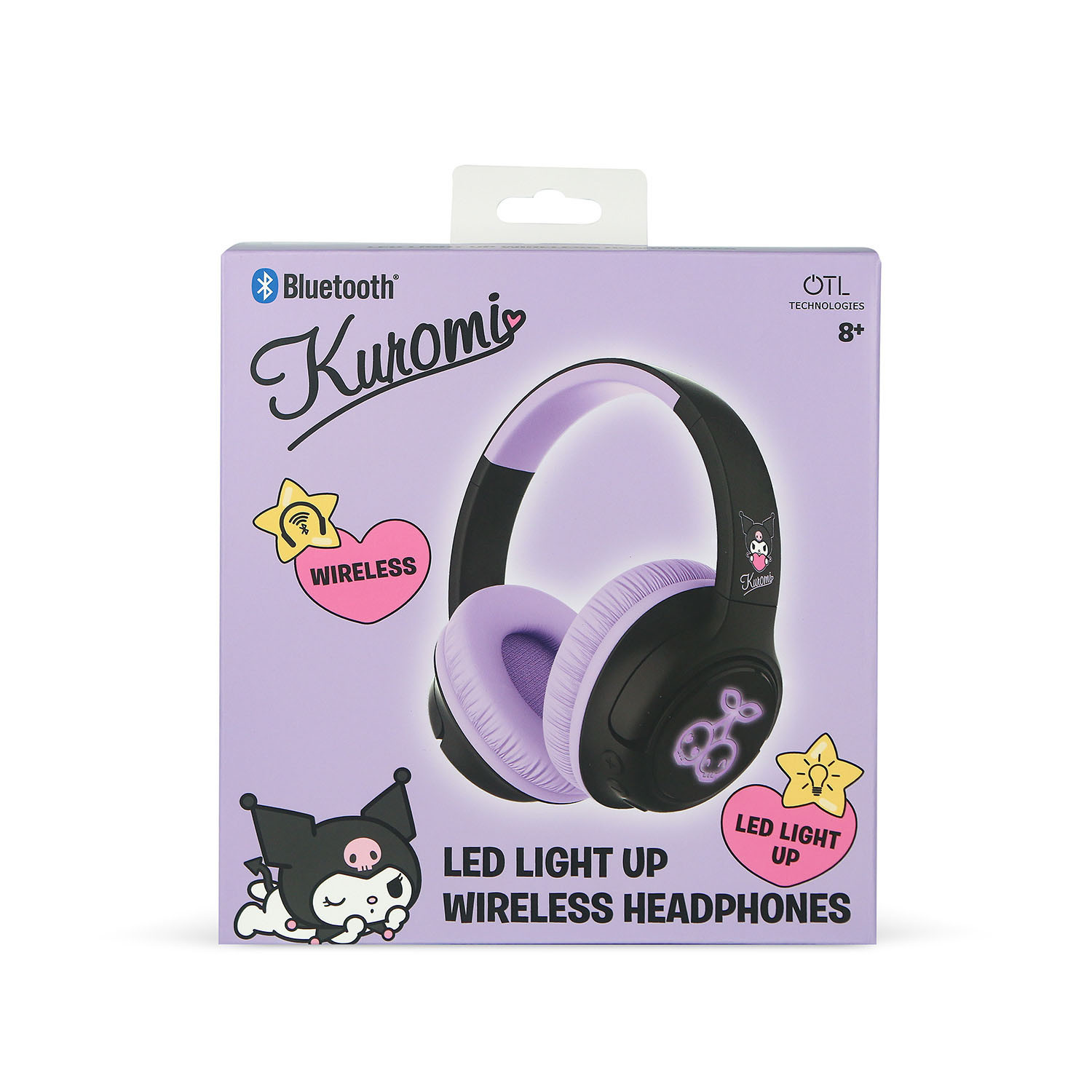 KUROMI Headphone Over-Ear Wireless LED Light Sharing Aux