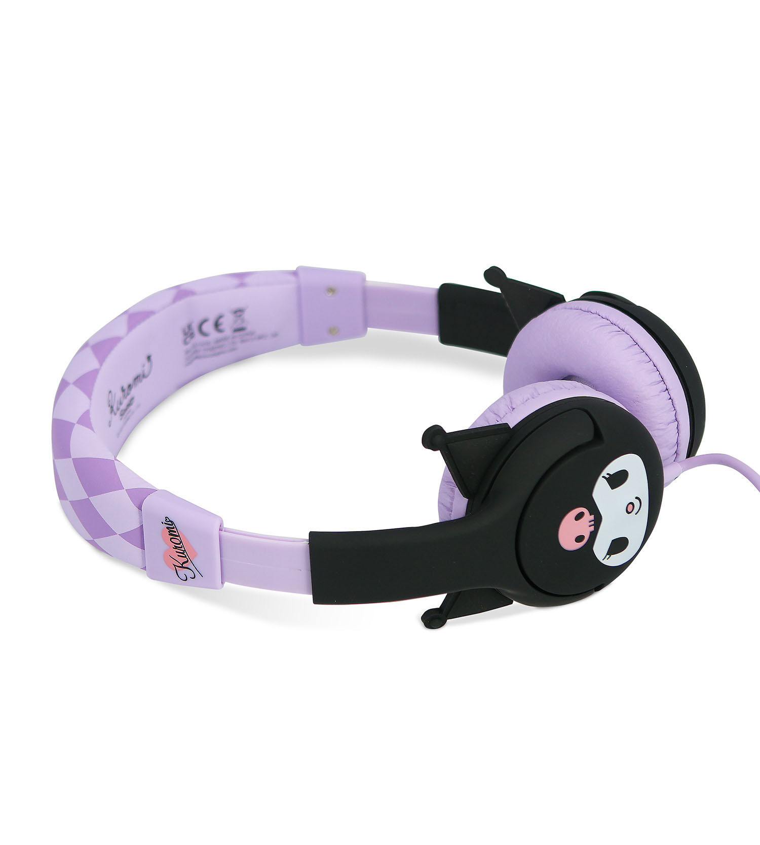 KUROMI Headphone Pink Wired On-Ear 85dB With Ears
