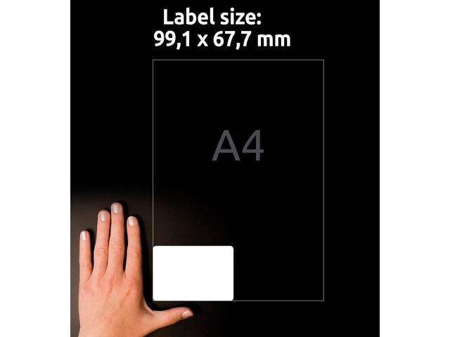 AVERY Avtakbar vrbestandig etiket 99,1x67,7mm (160)