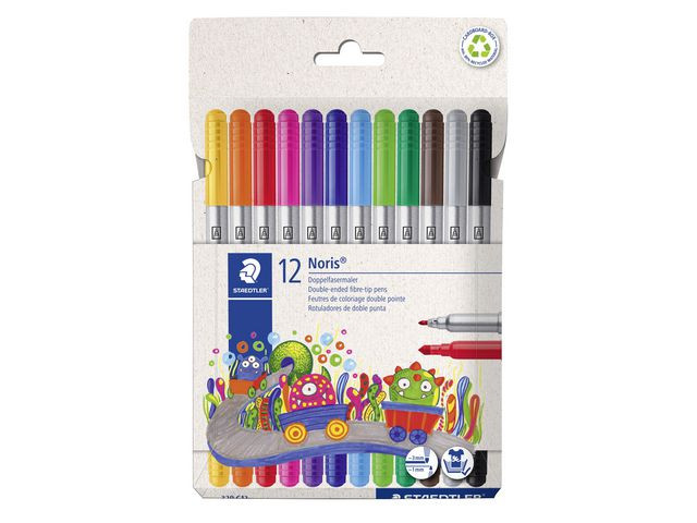 BildeSTAEDTLER Filtpenn Noris Club Duo assortert (12)