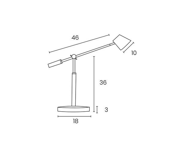 Unilux Vicky LED lampe, svart/tre