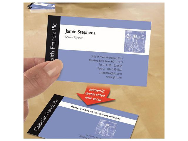 Visittkort Avery Inkjet 85X54 260G (200 stk)