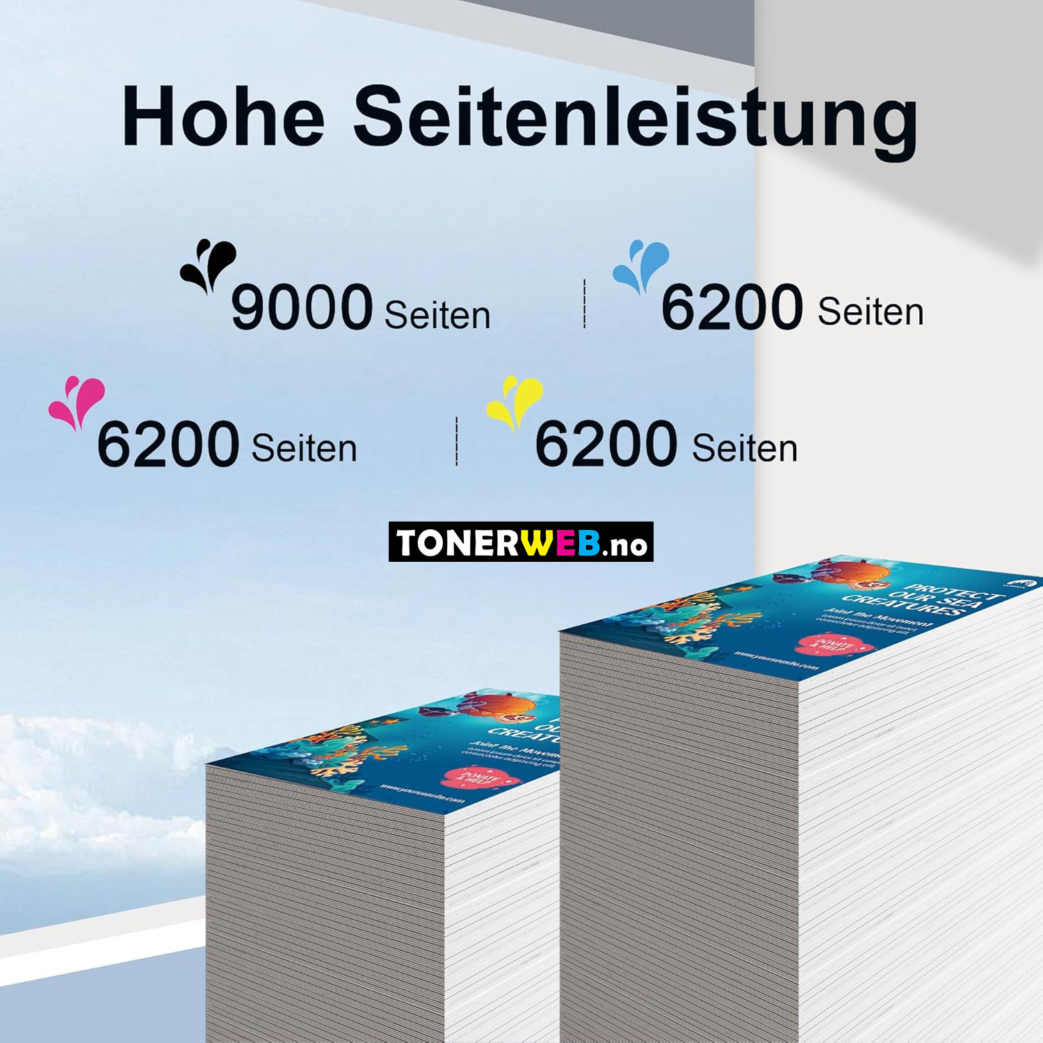 Blekkpatron, erstatter HP Gul 971XL (110 ml)