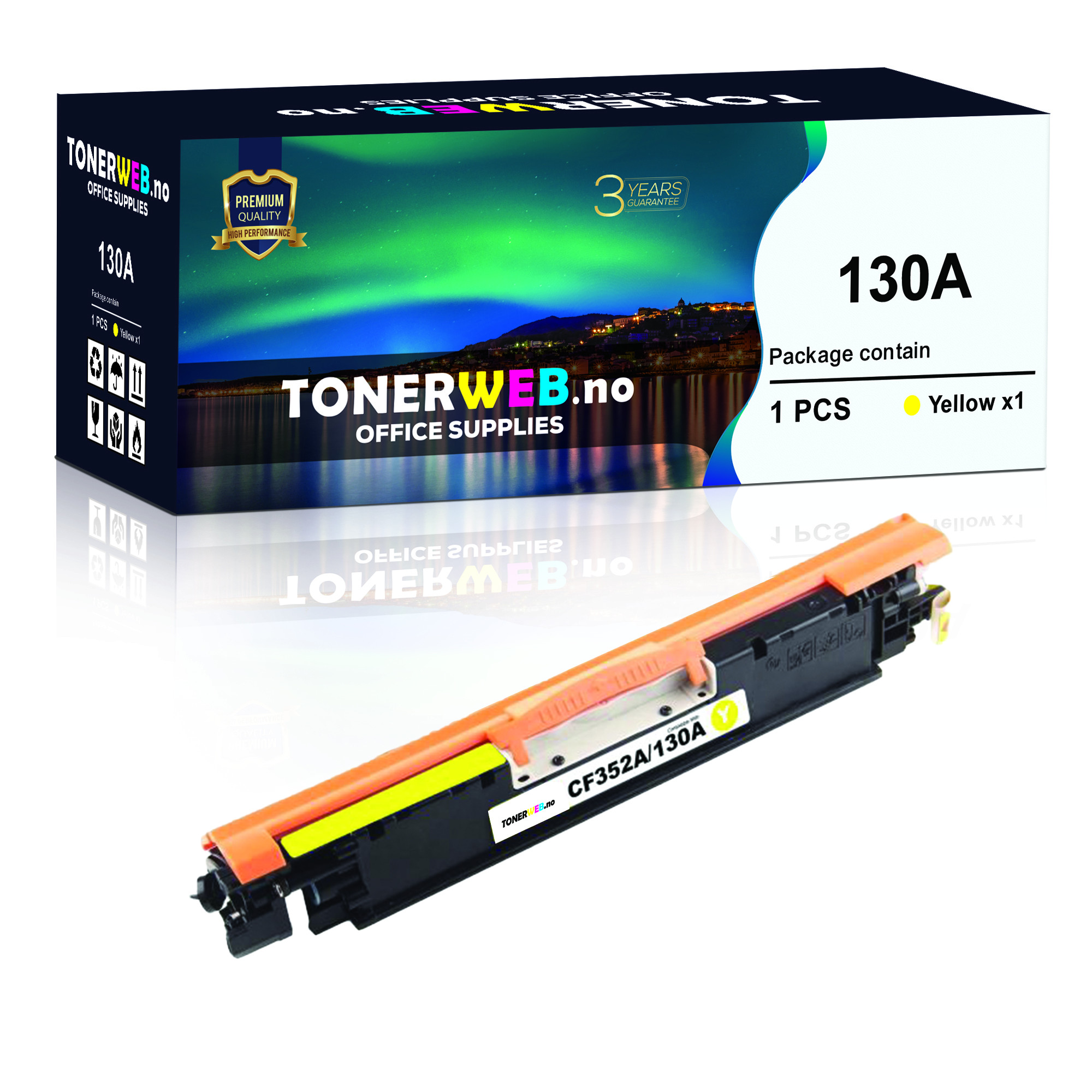 BildeTonerkassett, erstatter HP Gul 130A (1.000 sider)