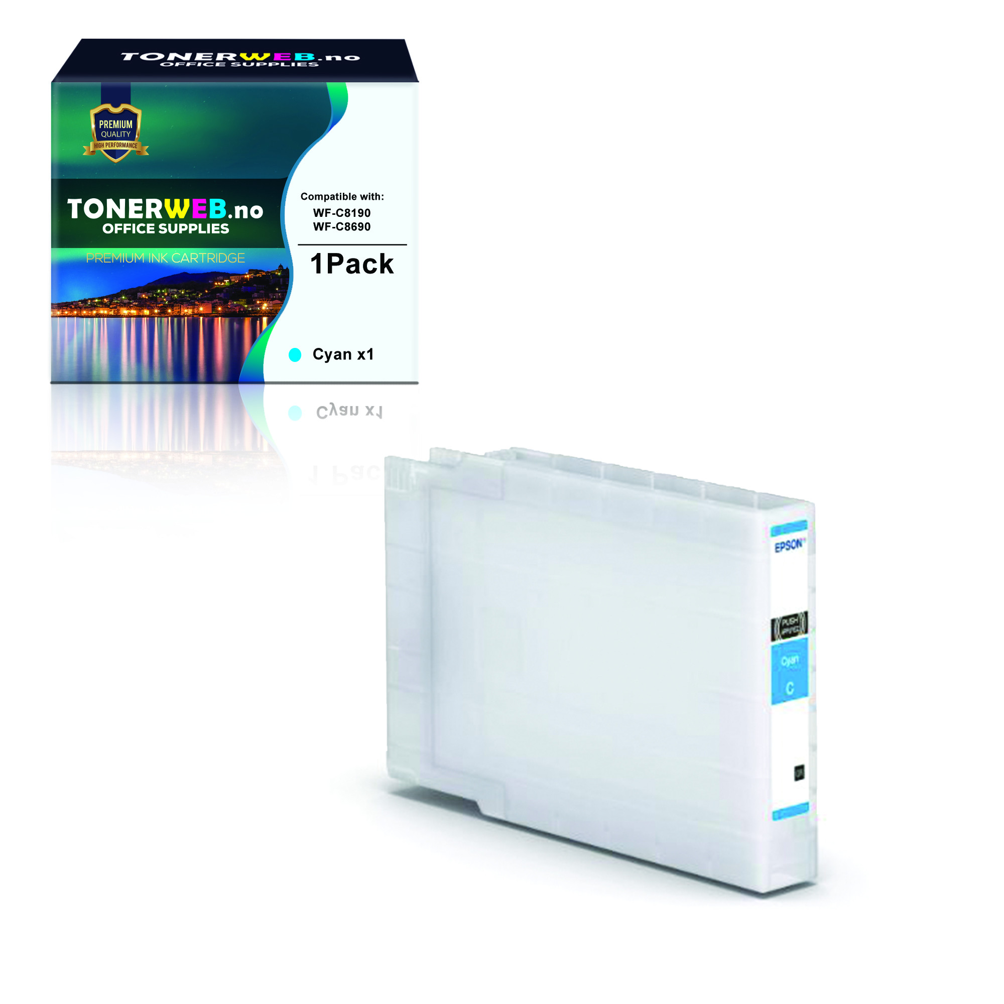 BildeEpson WF-C890WF-C8610 XL Cyan - Erstatter C13T04B240