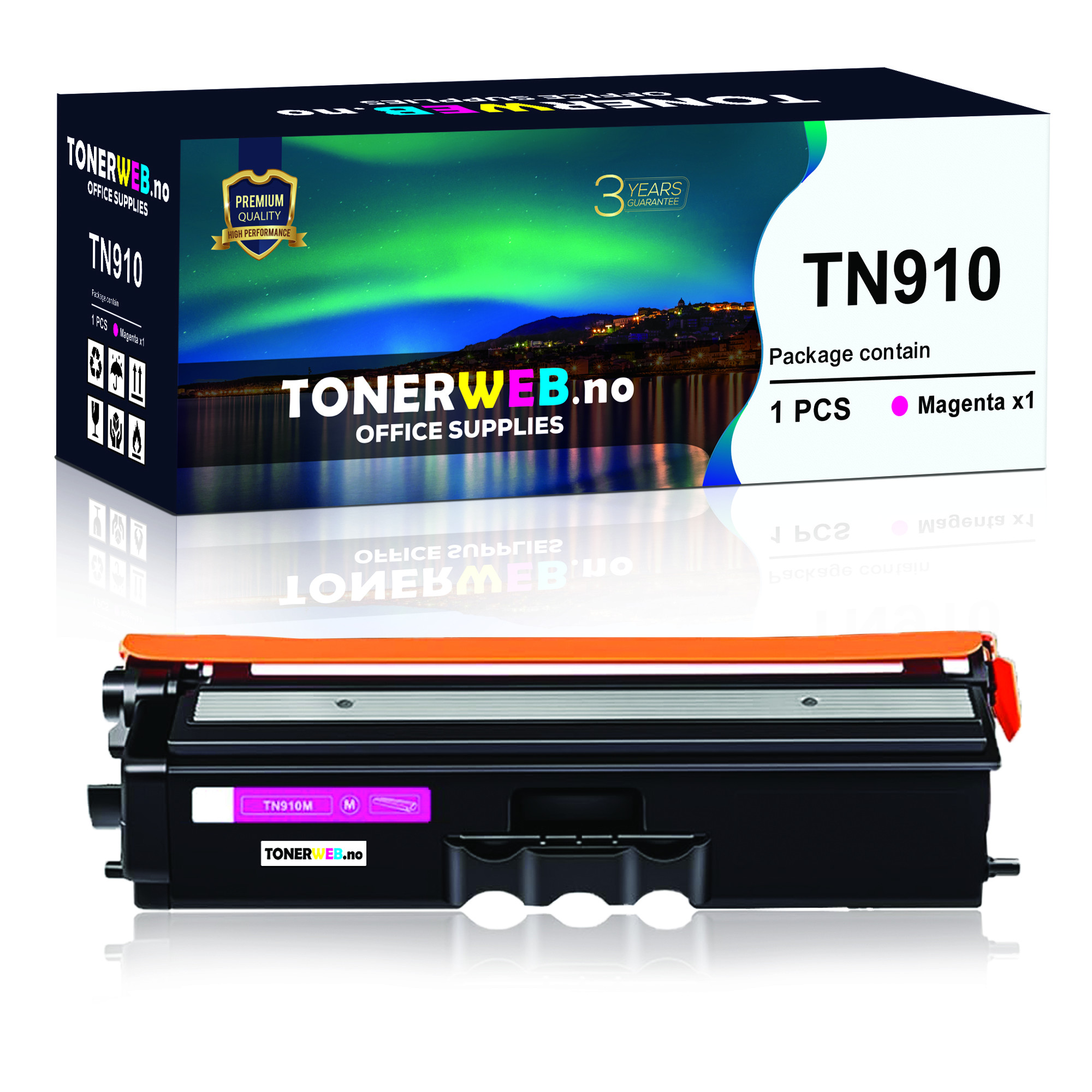 BildeTonerkassett, erstatter Brother Magenta TN910M (9000 sider)