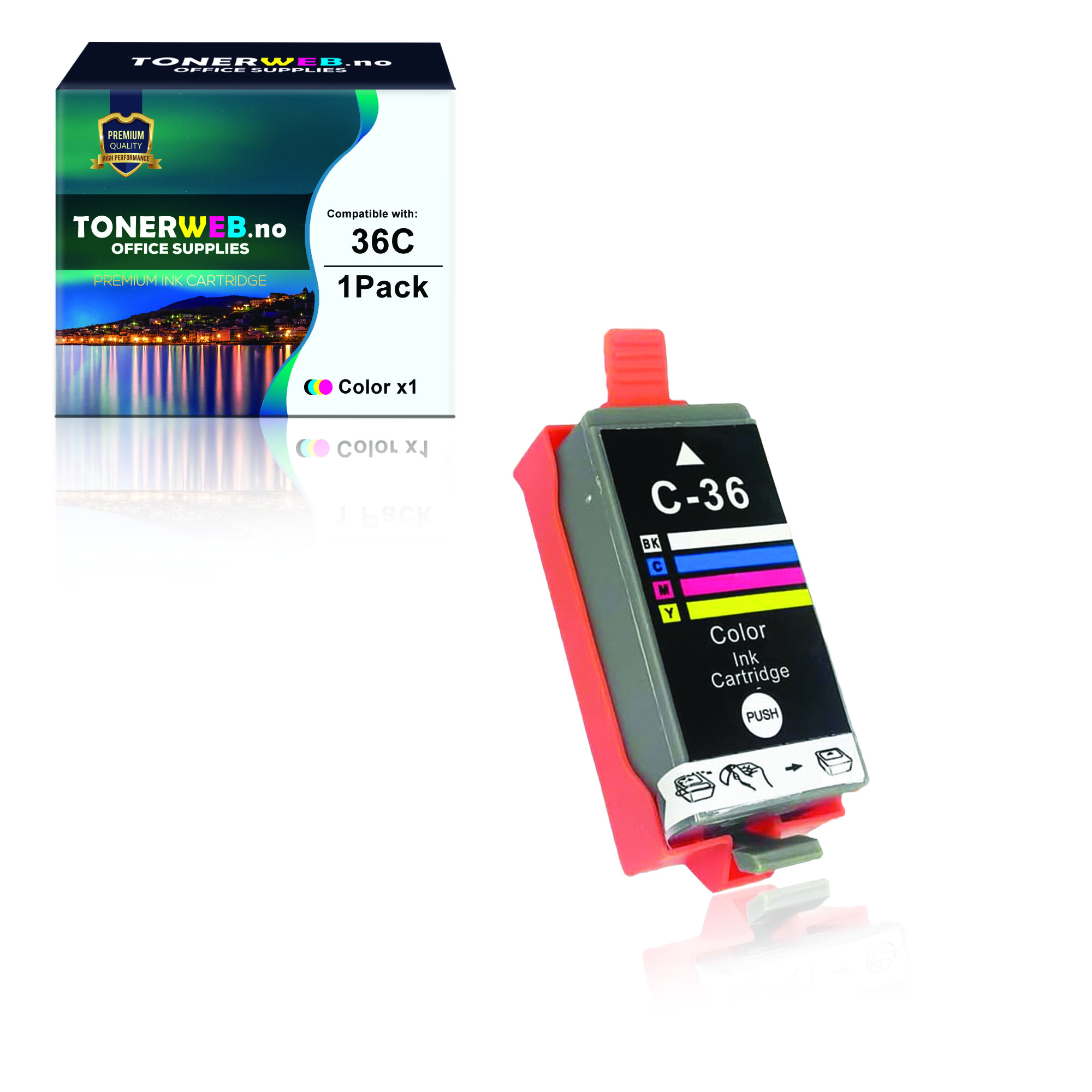 BildeCanon Blekkpatron 3-Farge CLI-36C (11,8 ml) - Erstatter 1511B001