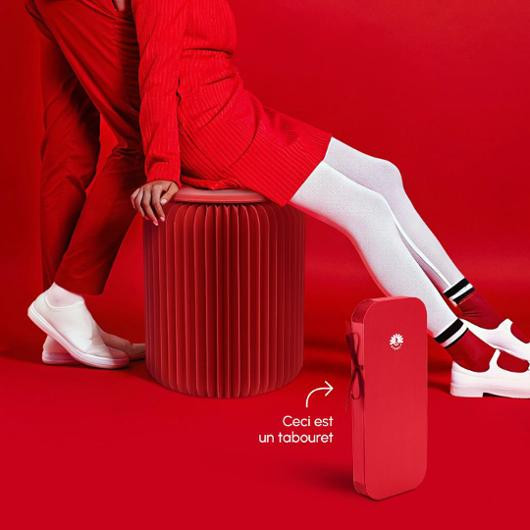 Krakk Paperflow Flexistool Rød