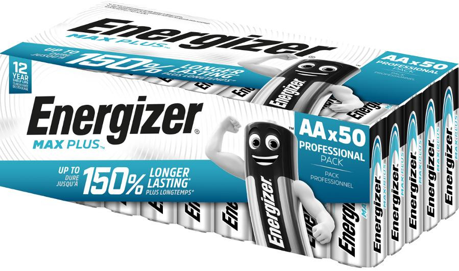 Batteri Energizer Max Plus Aa (50 stk)