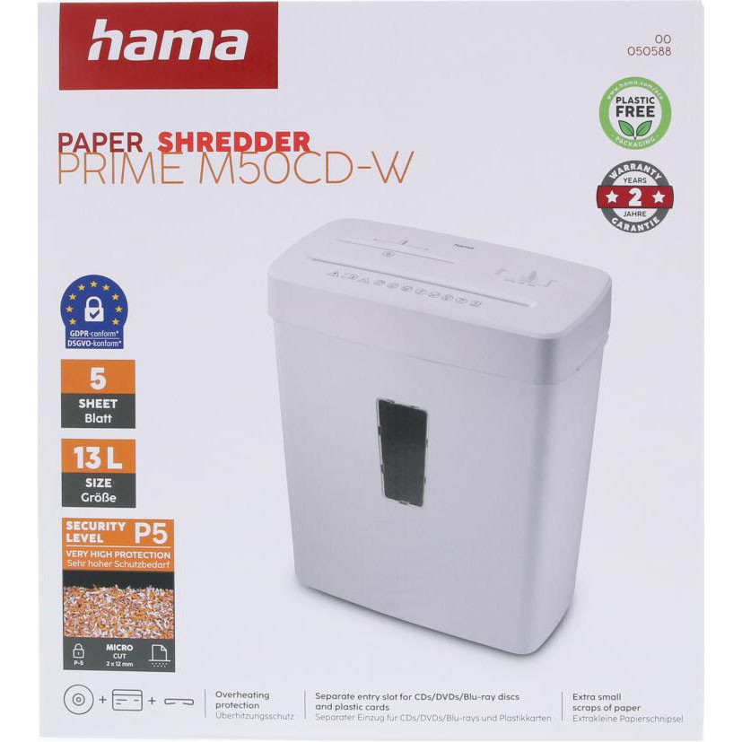 HAMA Paper Shredder Prime M50CD-W