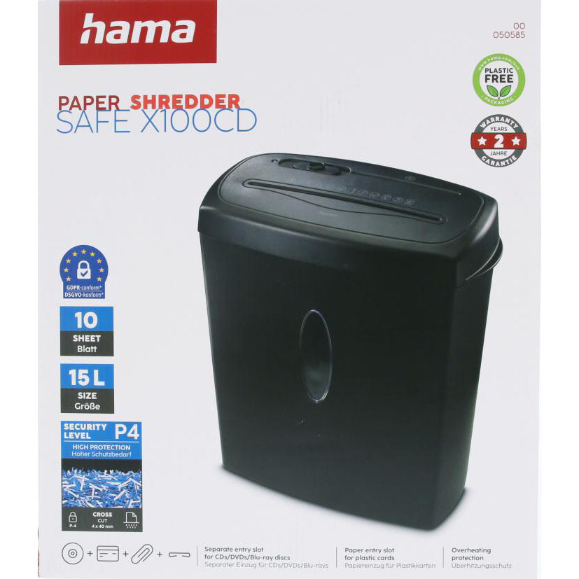 HAMA Paper Shredder Safe X100CD