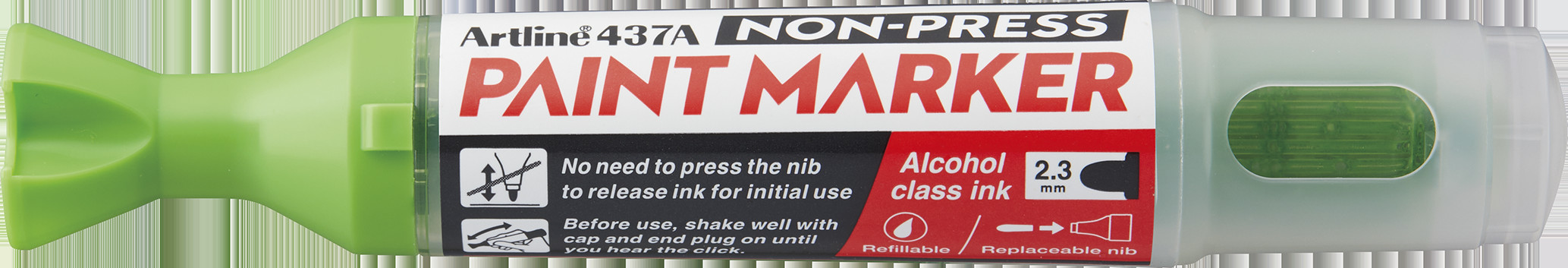 Artline Non-press paint marker 437A Yellow Green