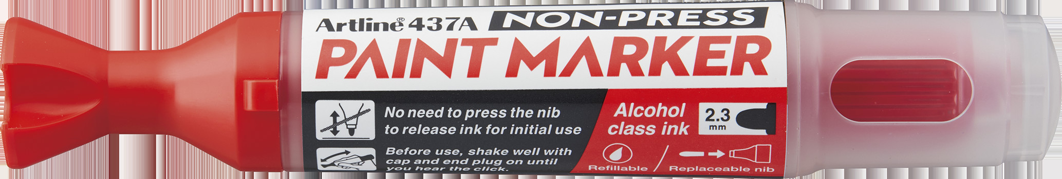 Artline Non-press paint marker 437A Red