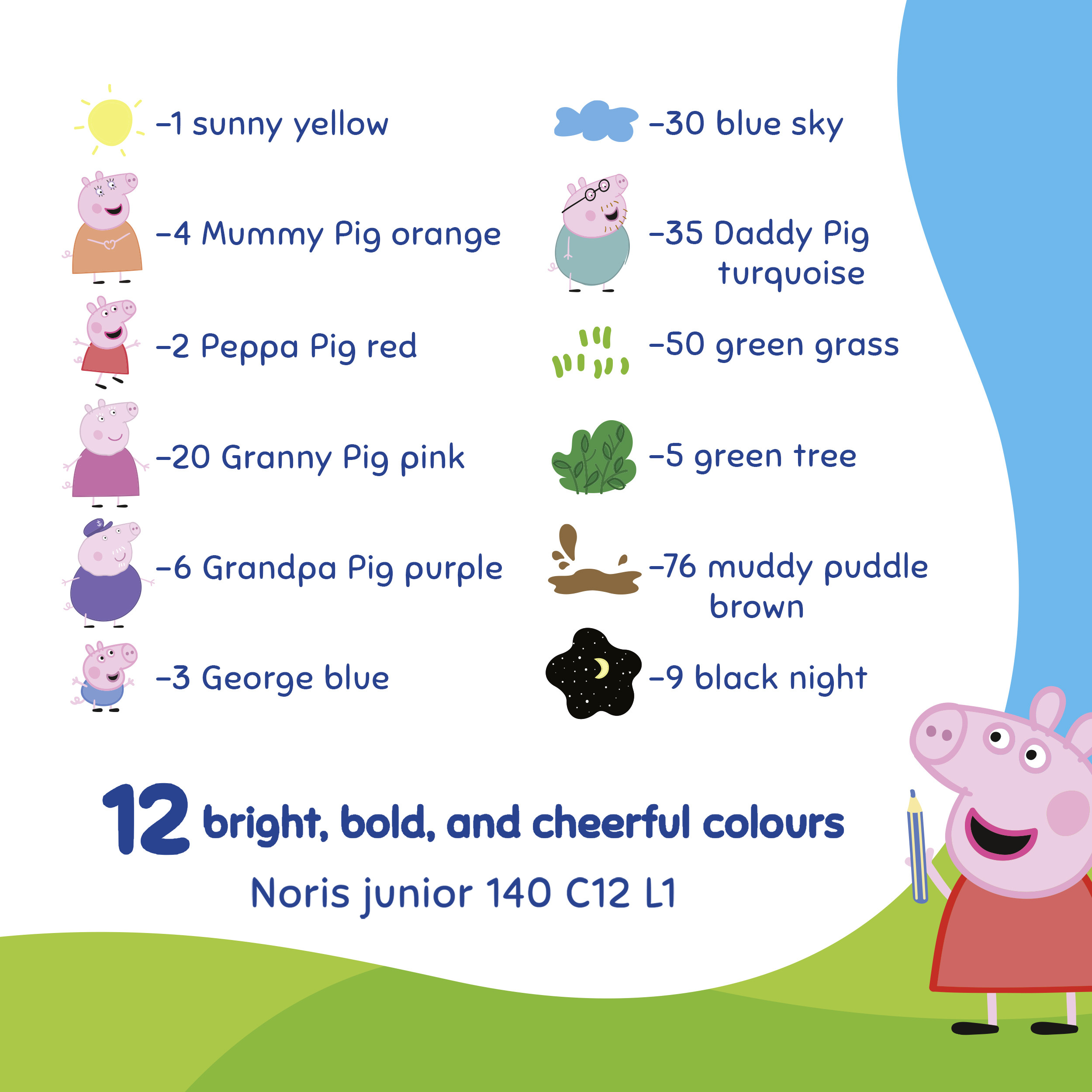 STAEDTLER Coloured pencil Noris Junior Peppa Pig ass (12)