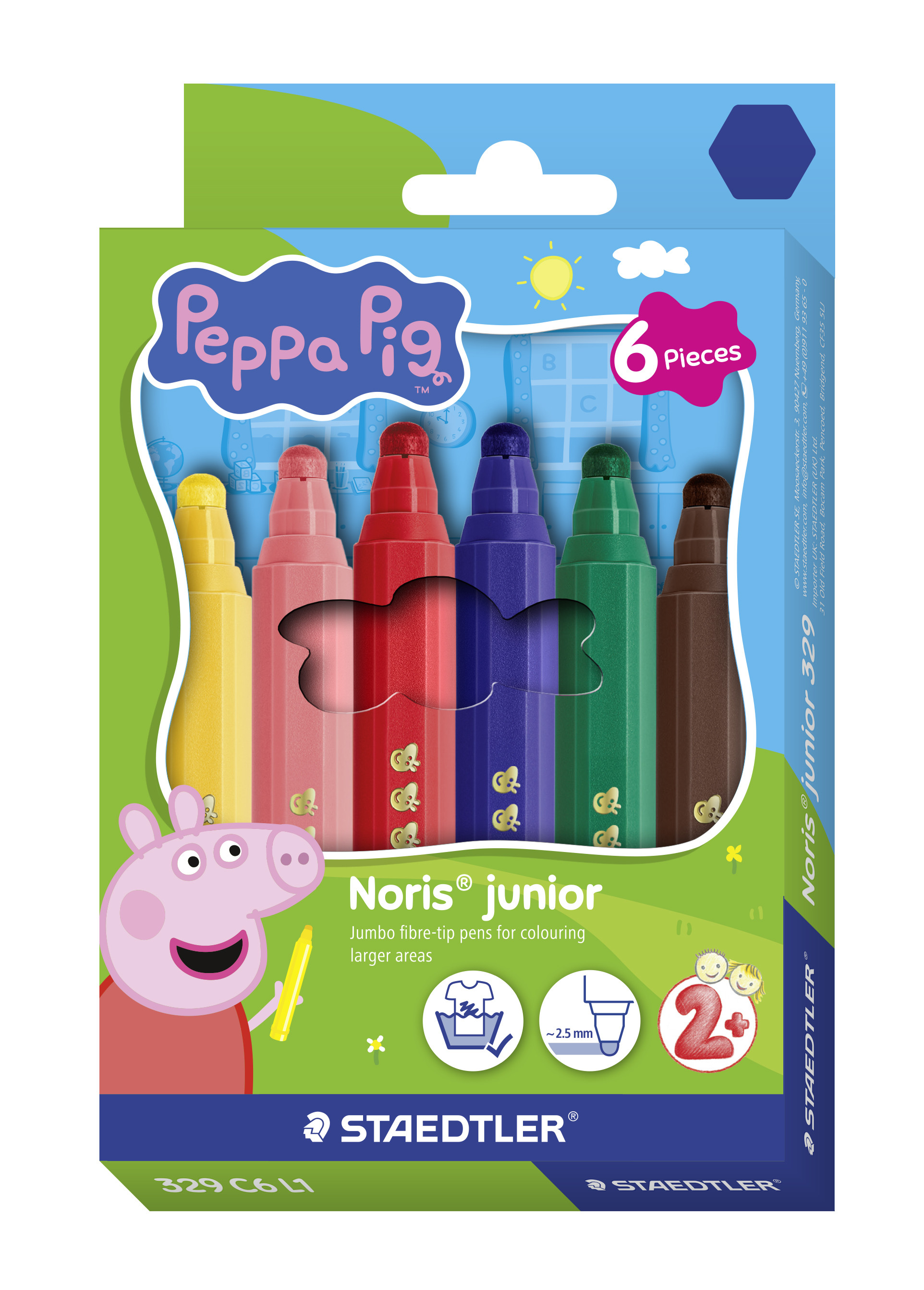 BildeSTAEDTLER Fibre-tip pen Noris Junior Peppa Pig ass (6)
