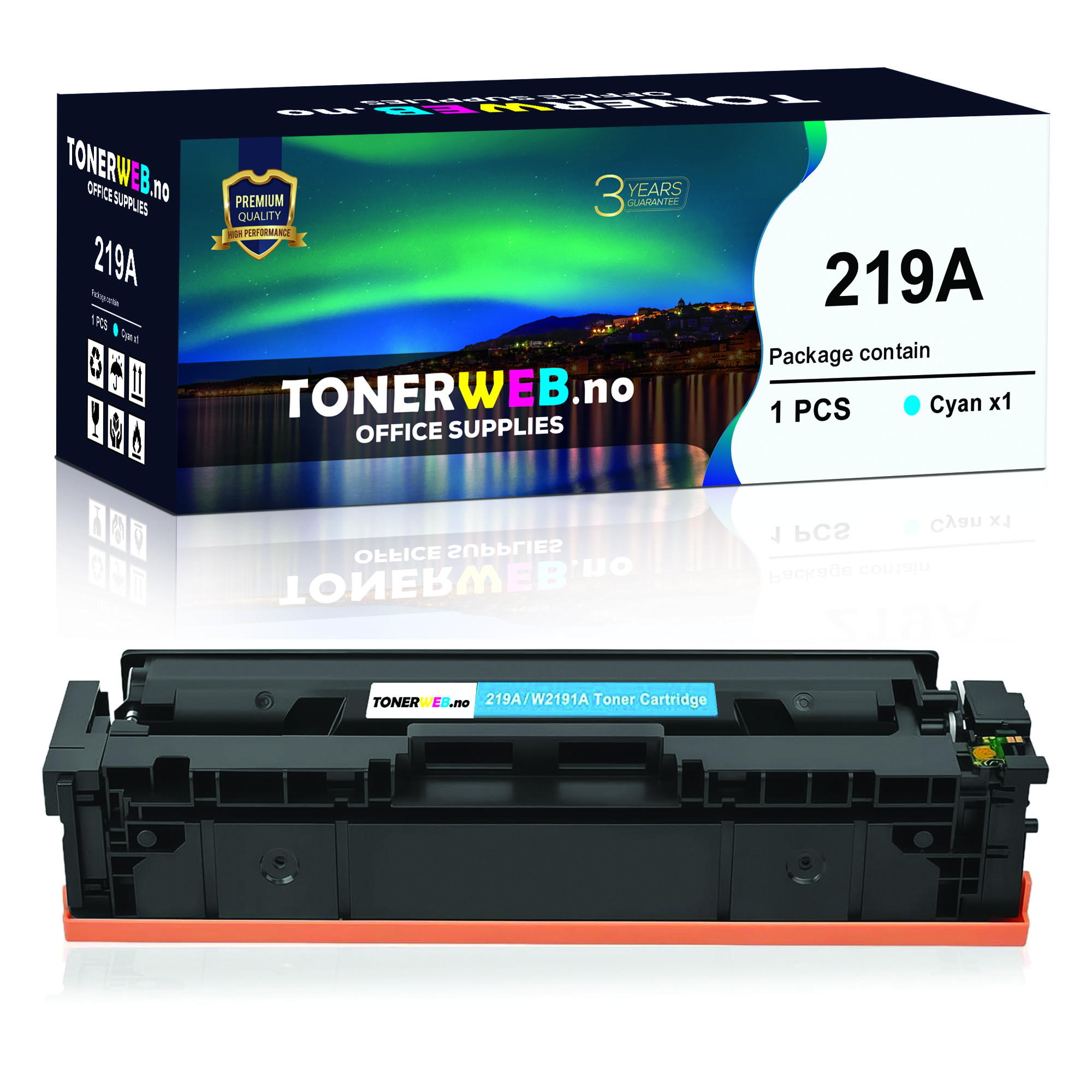 BildeTonerkassett, erstatter 219A Cyan (1.200 sider)