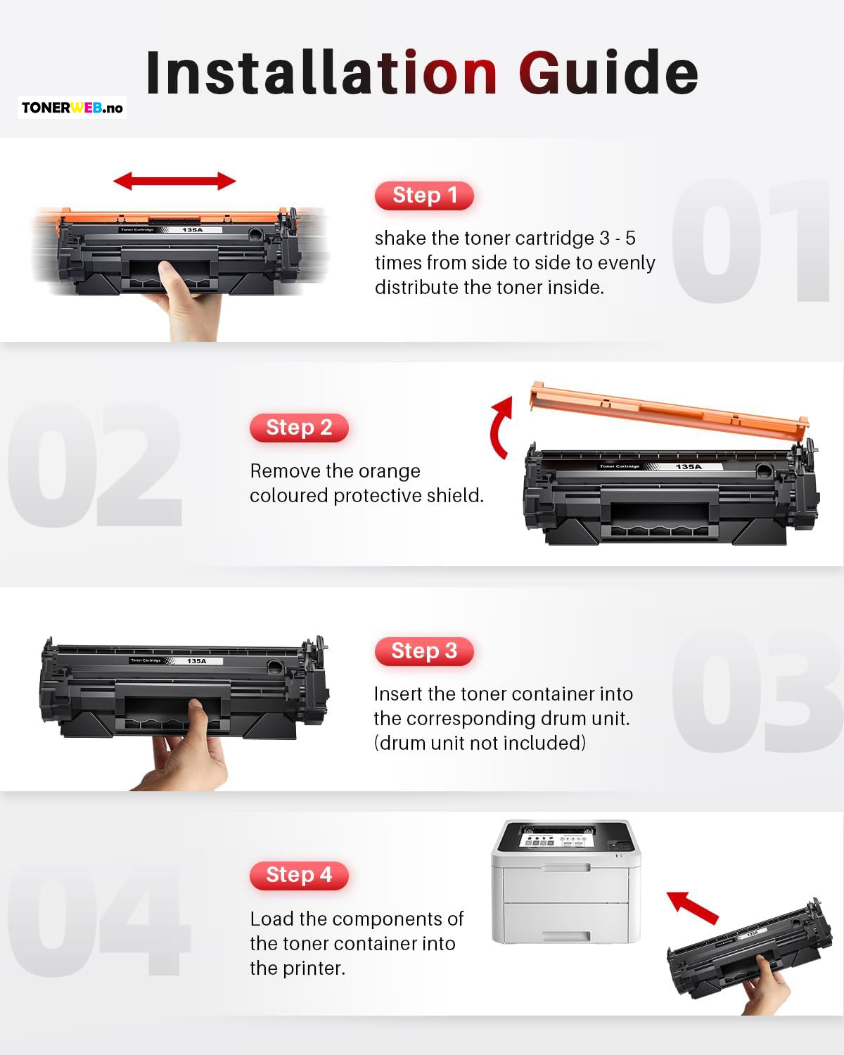 Tonerkassett, erstatter HP Sort 135A (1100 sider) 