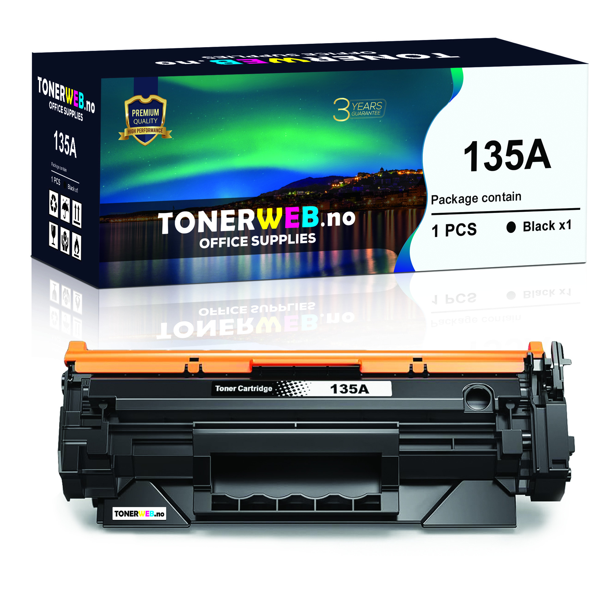 BildeTonerkassett, erstatter HP Sort 135A (1100 sider) 