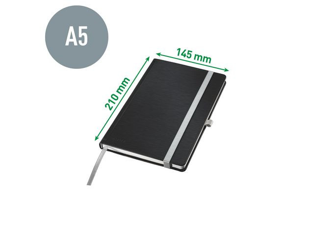 Notatbok Style A5 Hard Linj 80a Sat Sort