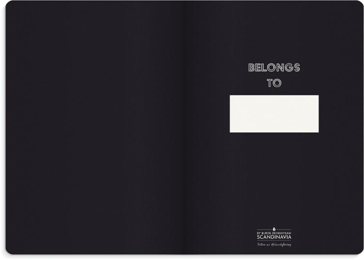 Notatbok Burde Deluxe A5 Sort