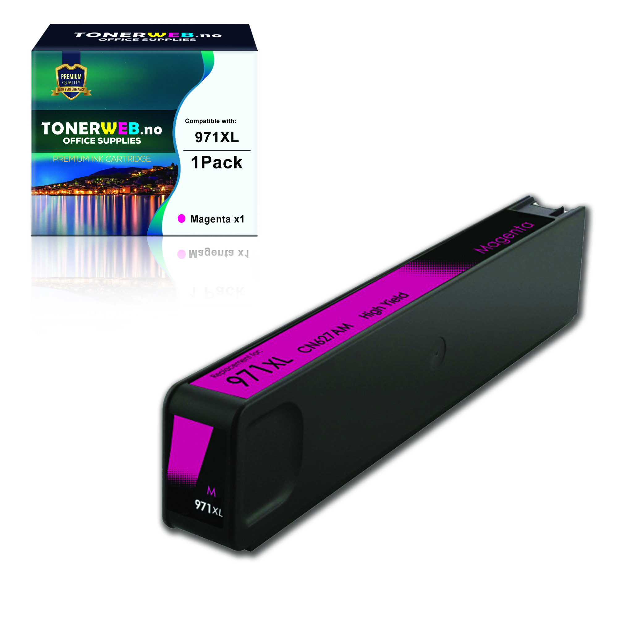 Blekkpatron, erstatter HP Magenta 971XL (110 ml)