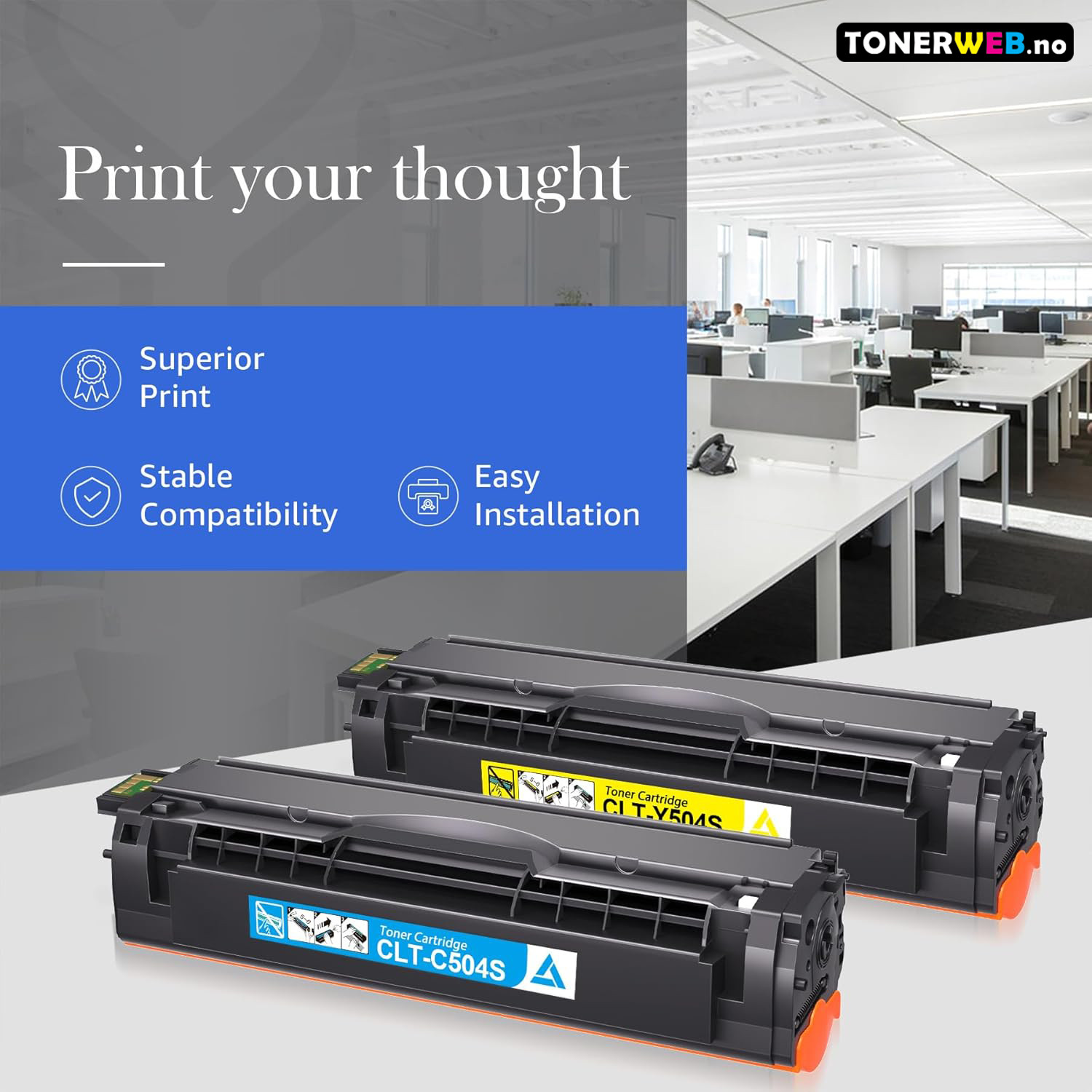 Tonerpakke, erstatter Samsung P504C BK/C/M/Y (4*1800 sider)