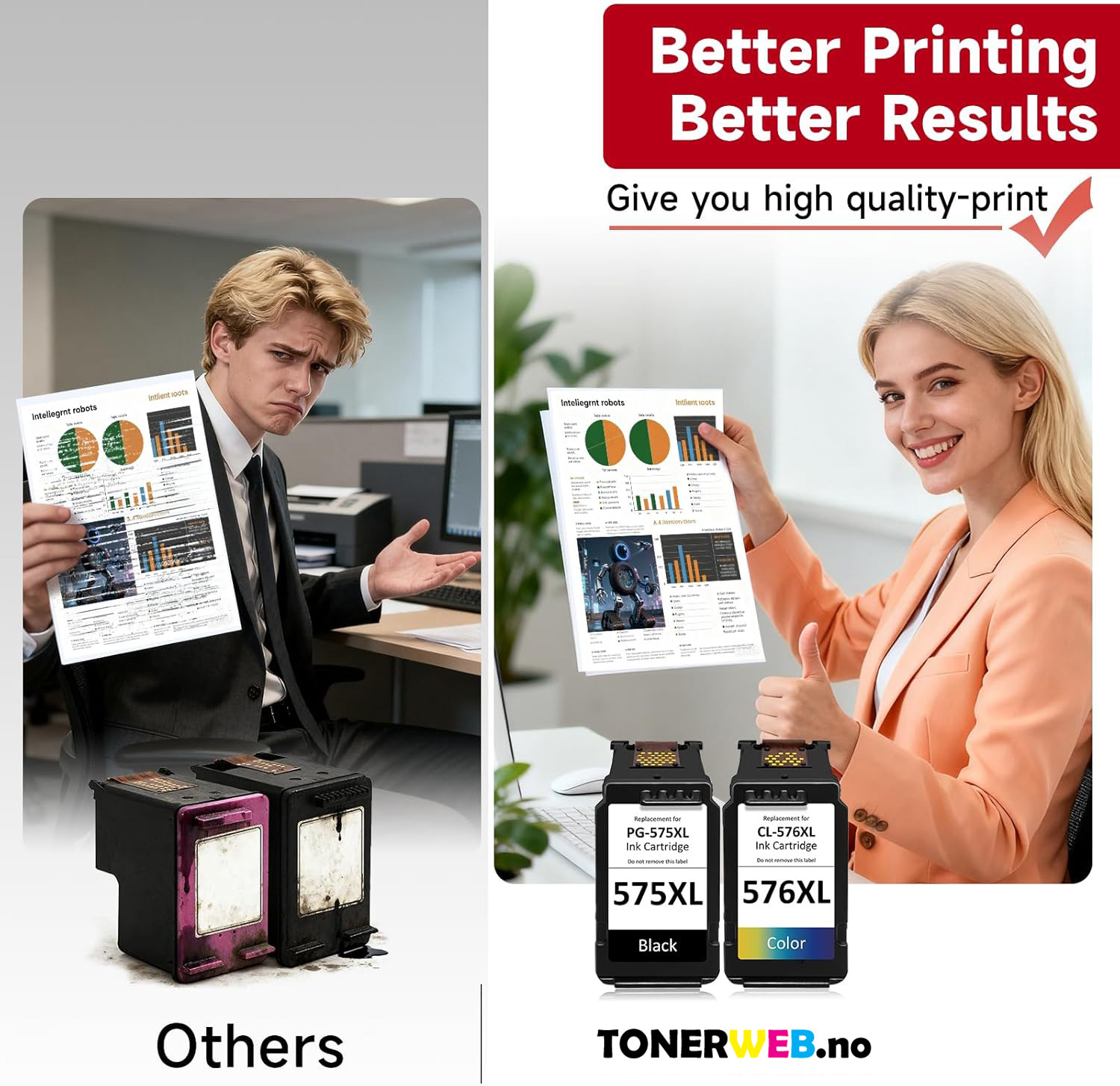 Blekkpatron, erstatter PG-575 Black Ink Cartridge