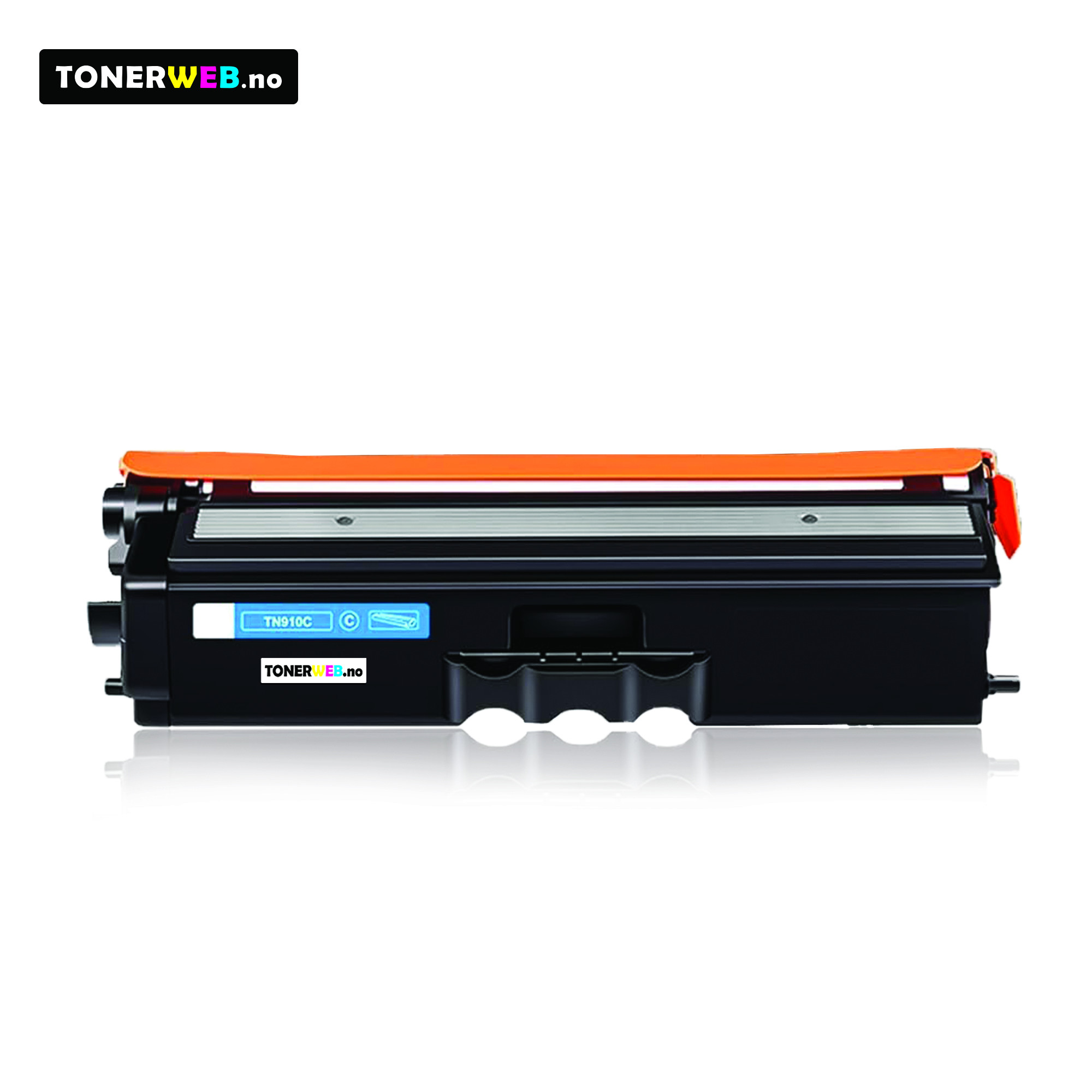 Tonerkassett, erstatter Brother TN910C  Cyan