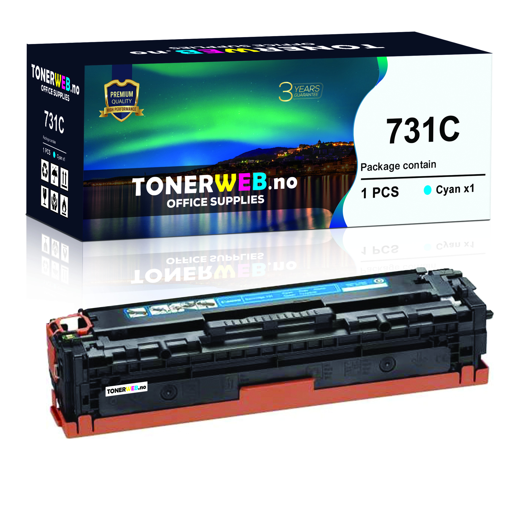 BildeCanon Toner Cyan 731 (1.800 sider) - Erstatter 6271B002