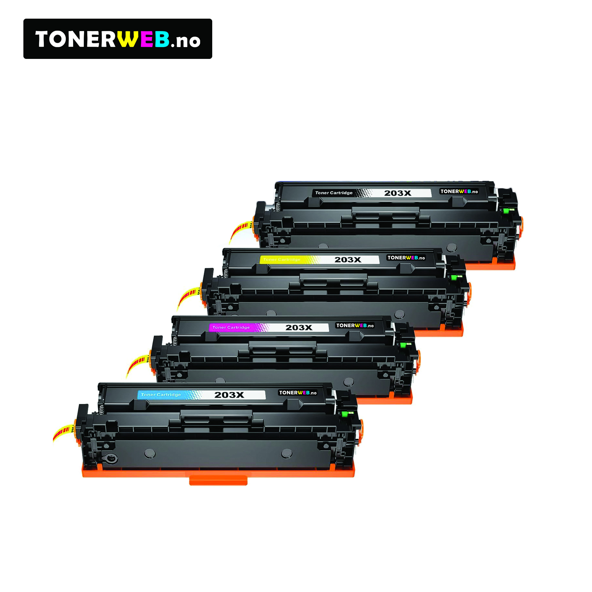 Tonerkassett, erstatter Tonerpakke 203X BK/C/M/Y