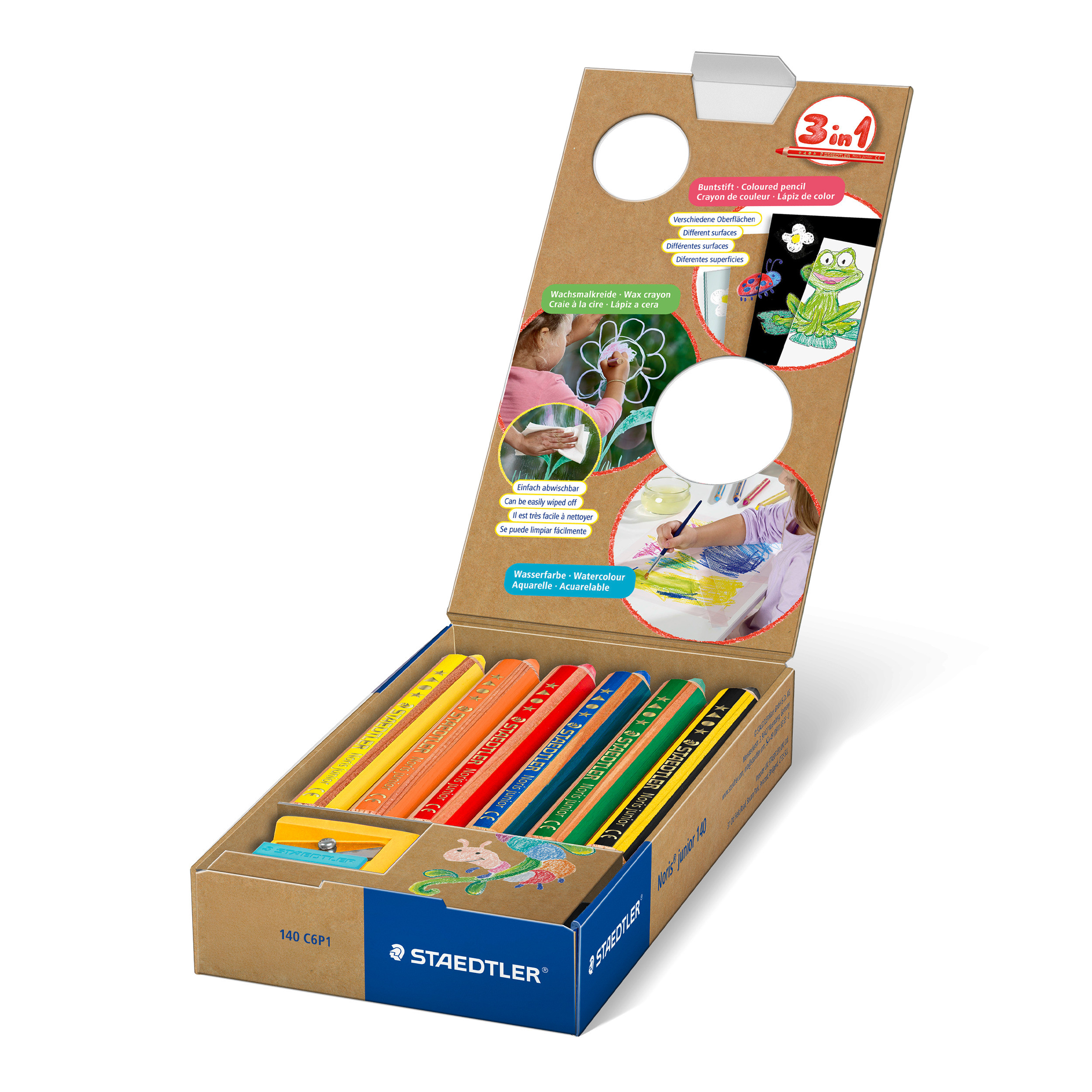 STAEDTLER Fargeblyanter Noris Junior Jumbo 5+1 as (6)