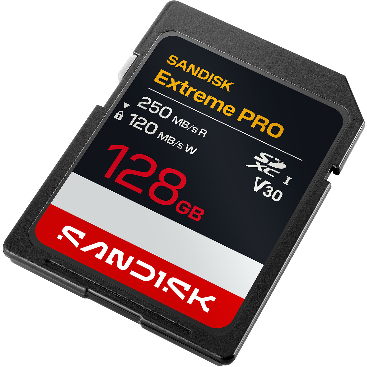 BildeSANDISK SD Extreme Pro 128GB 250/120MB/s C10 UHS U3 V30 RPD2