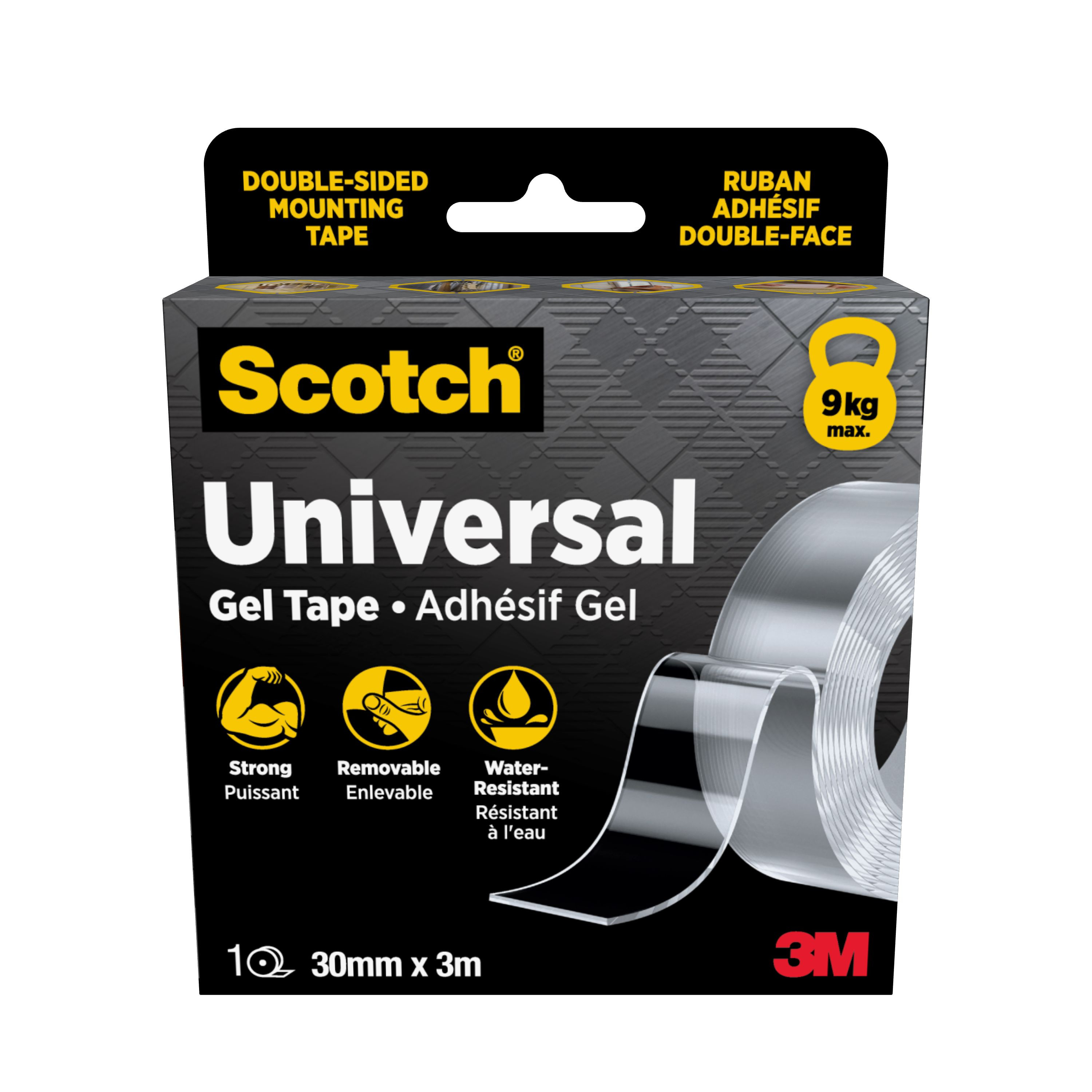 Scotch gel tape double sided transparent 30mmx3m