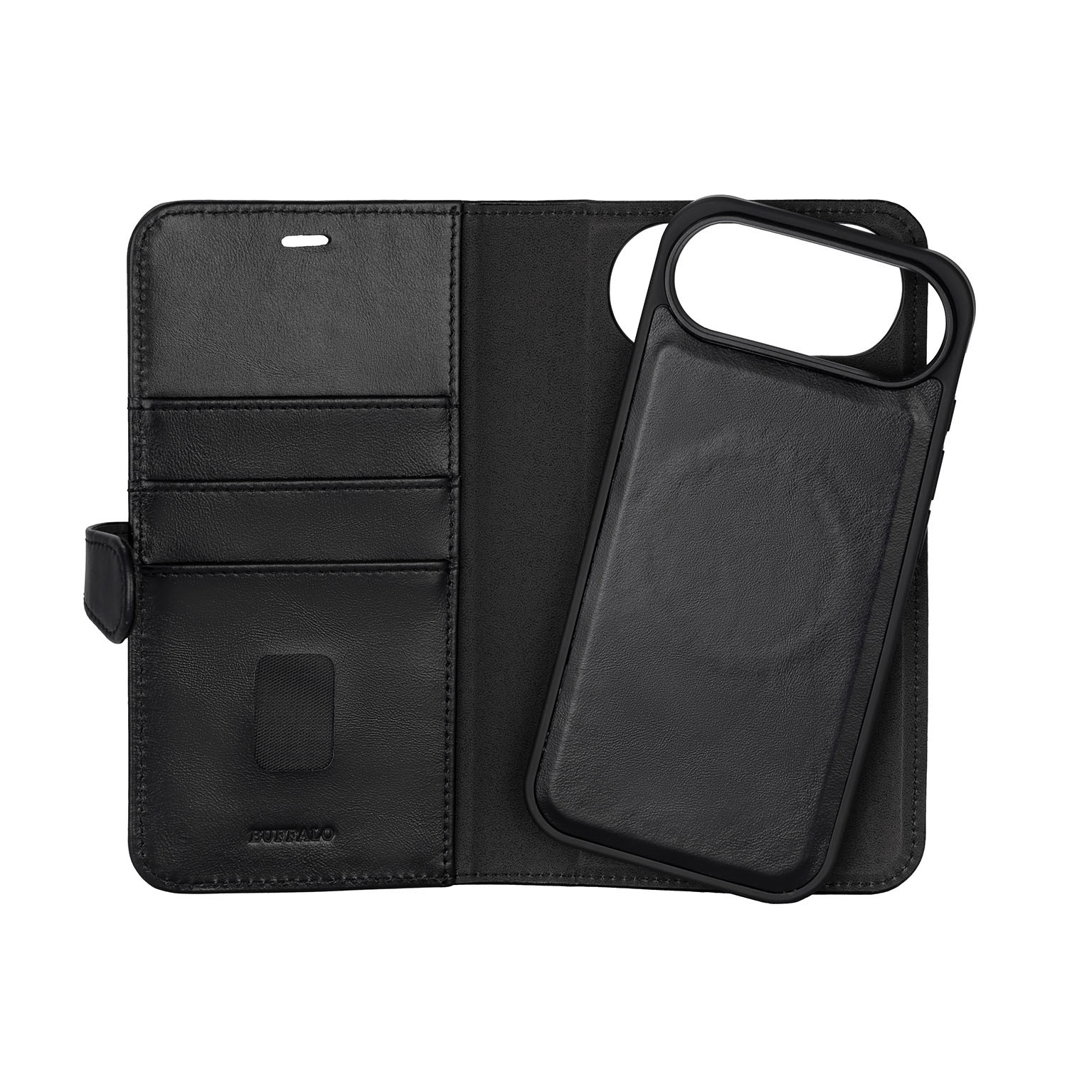 BUFFALO 2in1 Leather 3 card MagSeries iPhone Air Black