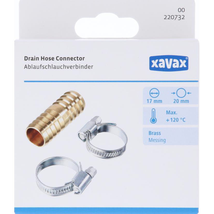 XAVAX Drain Hose Connector Brass