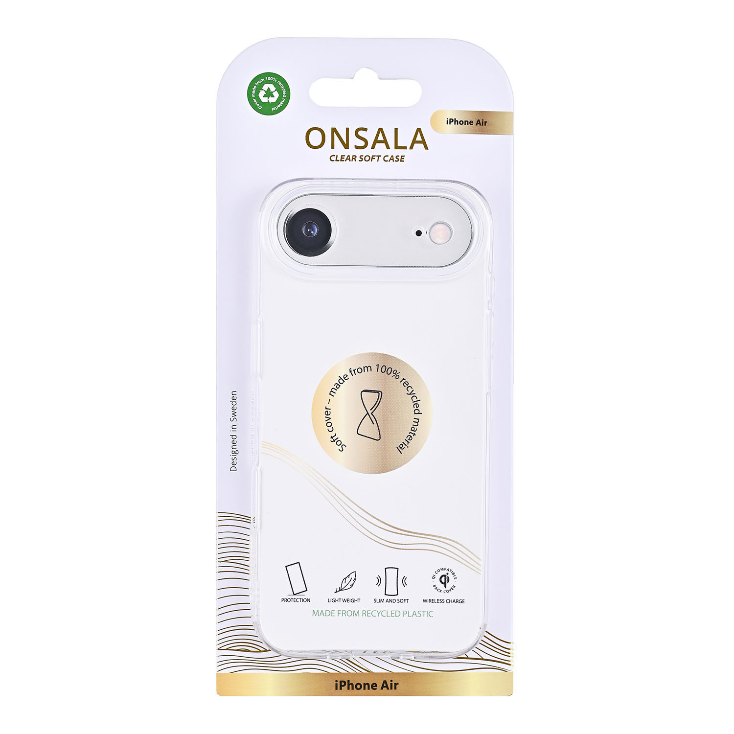 ONSALA Back Recycled Clear Case TPU iPhone Air Clear